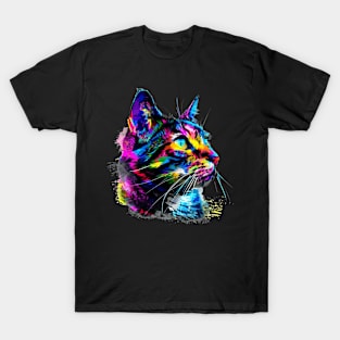 Bengal Cat Colorfull Pop Art Design For Cat Onwer T-Shirt